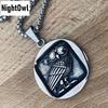 Крутая винтажная мужская женская подвеска-талисман в виде птицы совы из нержавеющей стали