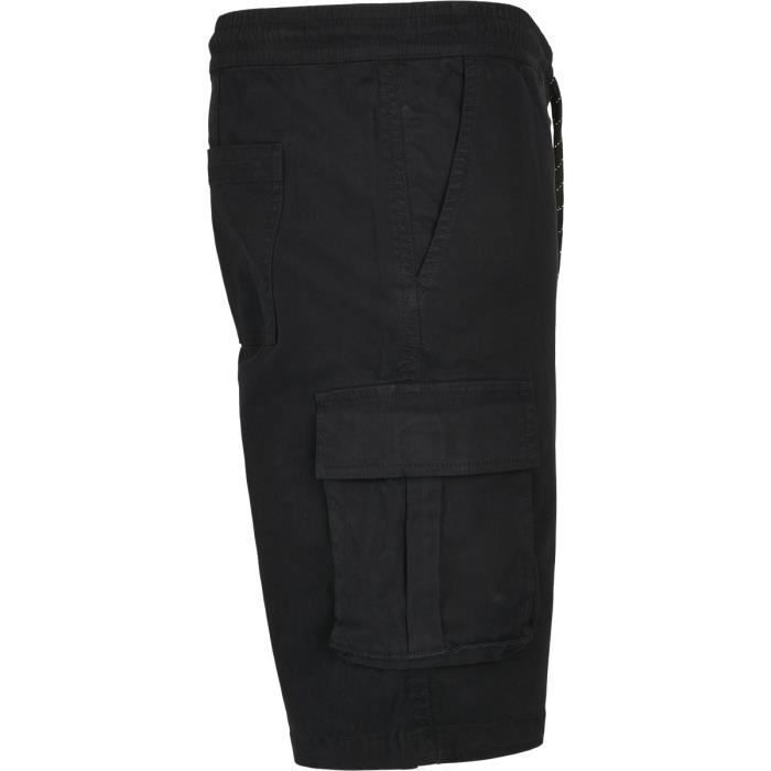 Short cargo - Urban Classics - Noir - XXL - 98% coton - Poches cargo avec velcro