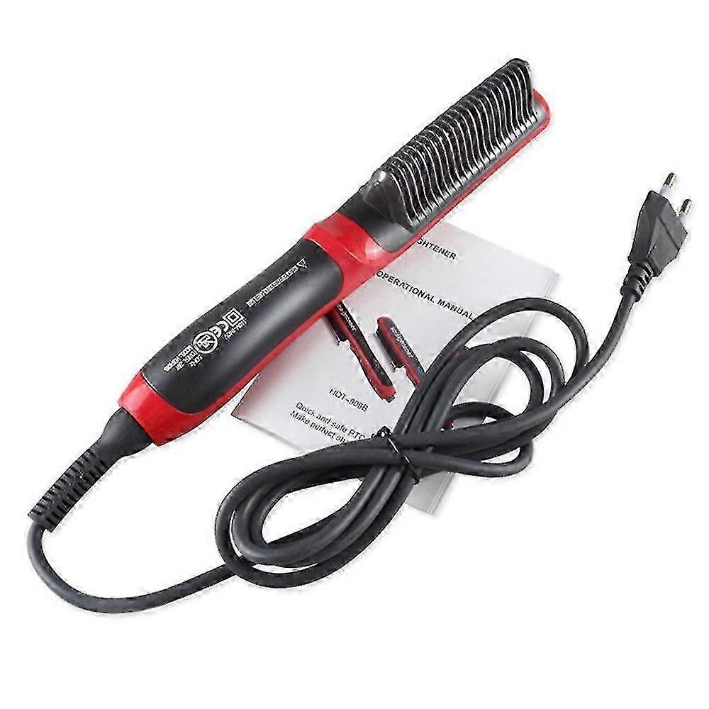 2025 Hair Tools Fast Heating Beard Straightening Mini Mens Hair Brush Electric Hot Comb less