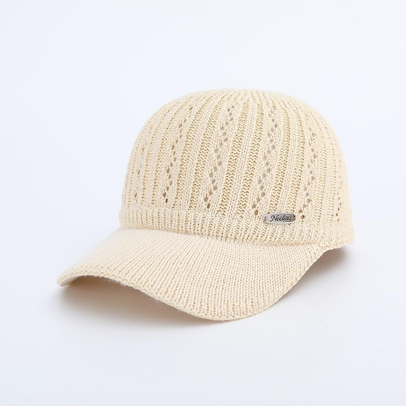 Breathable Knitted Cap With Sun Shield And Adjustable Design For Daily Outdoor Use