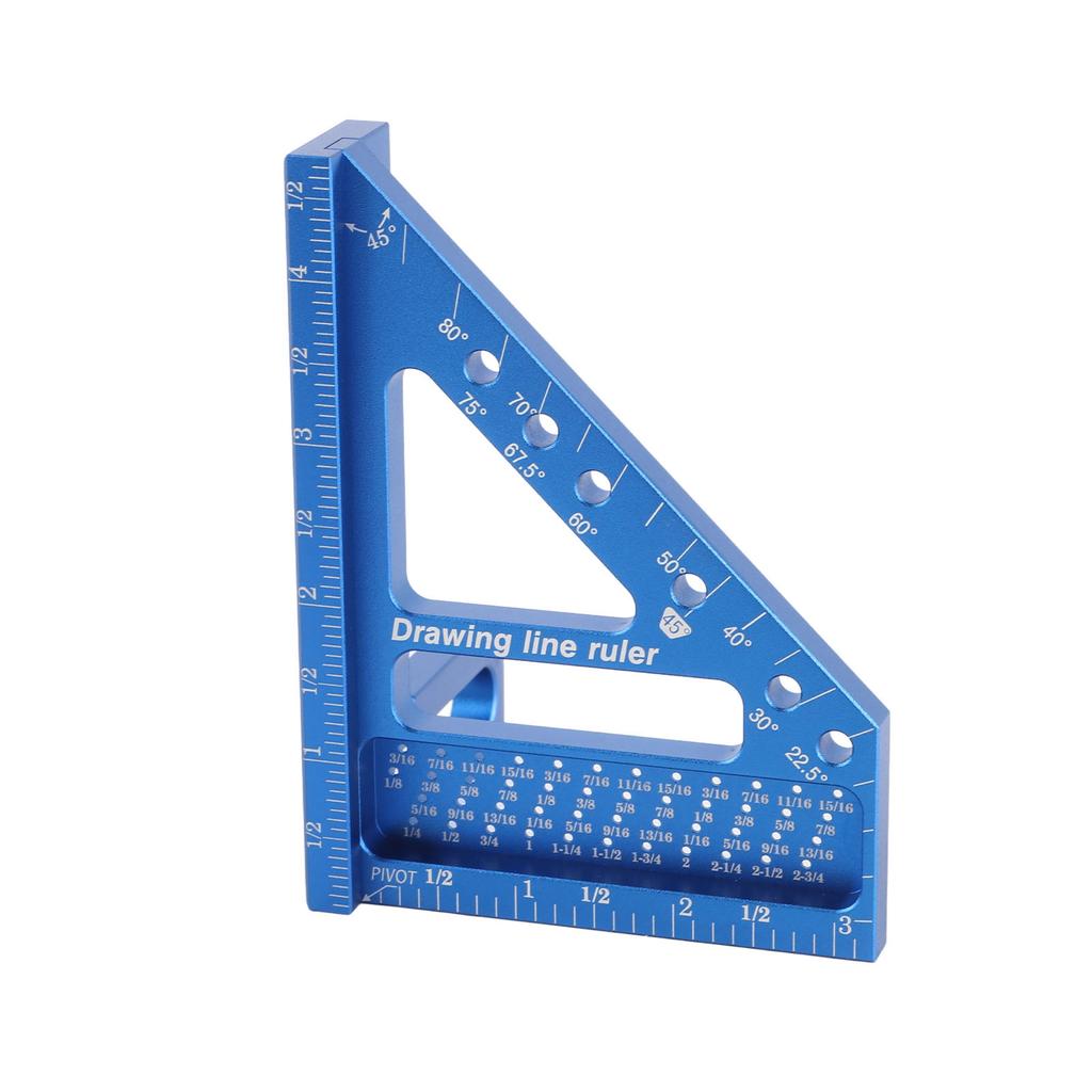 3D Многоугольная Квадратная Линейка Деревообработка Угломер Треугольный Транспортир 45 90 Градусов Измерительное Отверстие