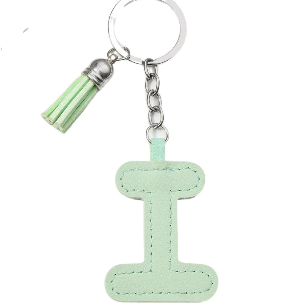 Брелок для ключей с алфавитом, пряжка для ключей от автомобиля, органайзер для ключей, деловой держатель для ключей из искусственной кожи, 26 букв, брелок в подарок