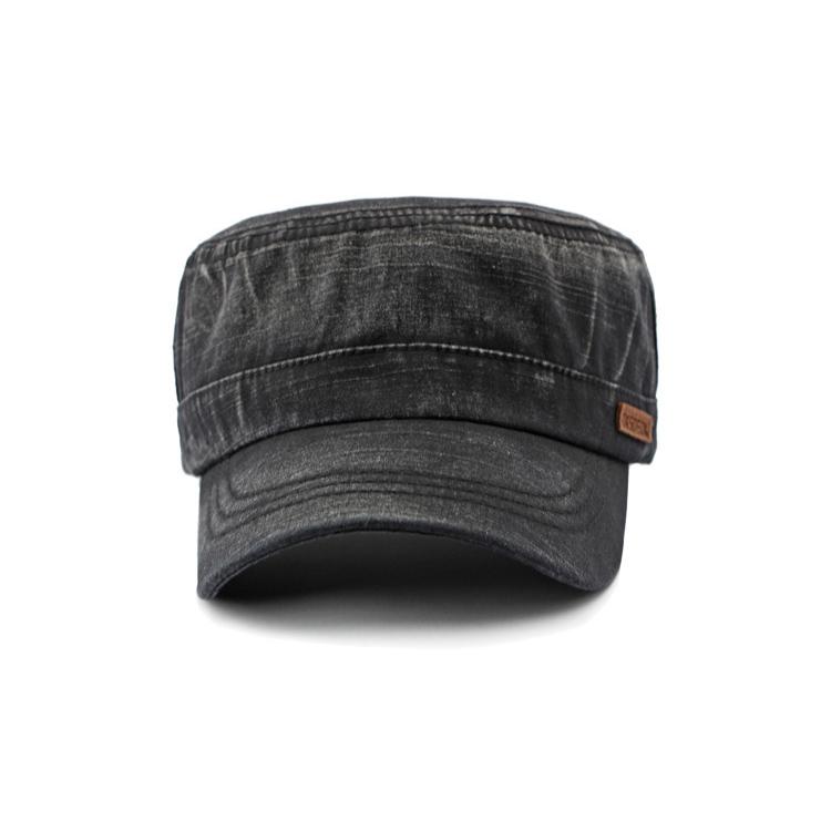 Мужская шляпа с плоским верхом, винтажная армейская шляпа из мытого хлопка