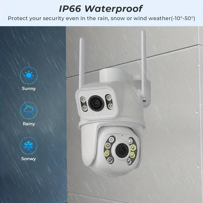ICSEE 8MP 4K двойной объектив WIFI PTZ IP-камера безопасности двойной экран в реальном времени Ai автоматическое отслеживание обнаружения тела наружное водонепроницаемое видеонаблюдение CCTV