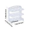 Plastic 3 Layer Foldable Egg Holder 24-Grid Large Capacity Reversible Flip Egg Containers Space Saving Stackable Egg Storage Box