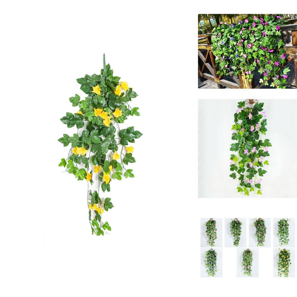 Реалистичная подвесная корзина искусственный цветок ипомея лиана для потрясающего домашнего настенного декора