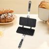 Long Handle Waffle Baking Pan Rectangle Toast Frying Pan Waffle Maker Machine  Kitchen Cookware