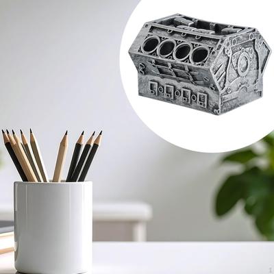 Подставка для карандашей V8, Настольный органайзер из смолы для инженеров-механиков.