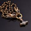 Men 'S Domineering Stainless Steel Faucet Necklace Viking Thor 'S Hammer Pendant Necklace