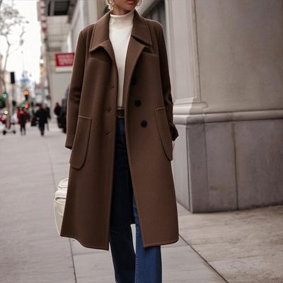 Женский модный повседневный кардиган-жакет однотонного цвета с длинными рукавами