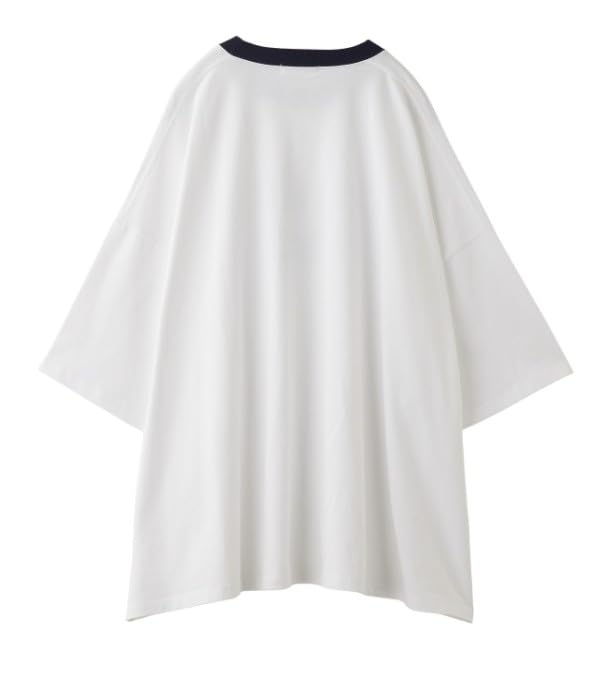 Milkfed Casual Cut Out Logo Big White S/S Top, Women's,