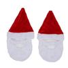 2 шт. Рождественская шапка Санта-Клауса, красная, белая, рождественские аксессуары, многоразовая рождественская праздничная шапка с бородой для взрослых