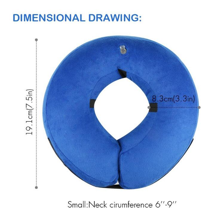 Надувной ошейник для домашних животных, защита от укусов, елизаветинский воротник, милый защитный воротник для кошек, собак, щенков, E-конусный ошейник для маленьких и больших собак