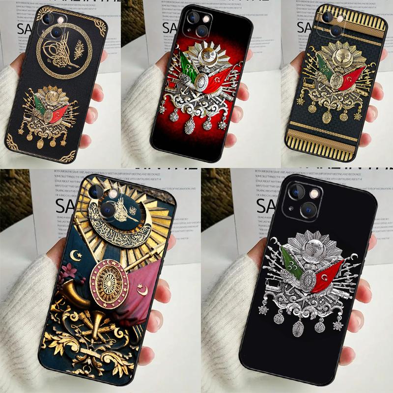 Чехол с гербом Османской империи для iPhone 14 16 15 Pro Max 11 12 13 Mini 7 8 Plus X XR XS MAX, мягкий противоударный чехол