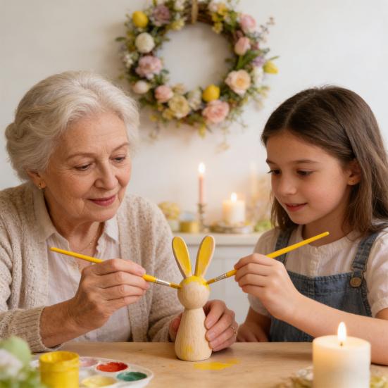 Unfinished Wooden Rabbit Crafts DIY Mini Wood Bunny Figurine Easter Blank Bunny Peg Dolls for Painting