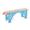 Children's Toy Gift Wooden Colored Pier Double Bridge Track Accessories Compatible with Electric Trains and Wooden Track S P095