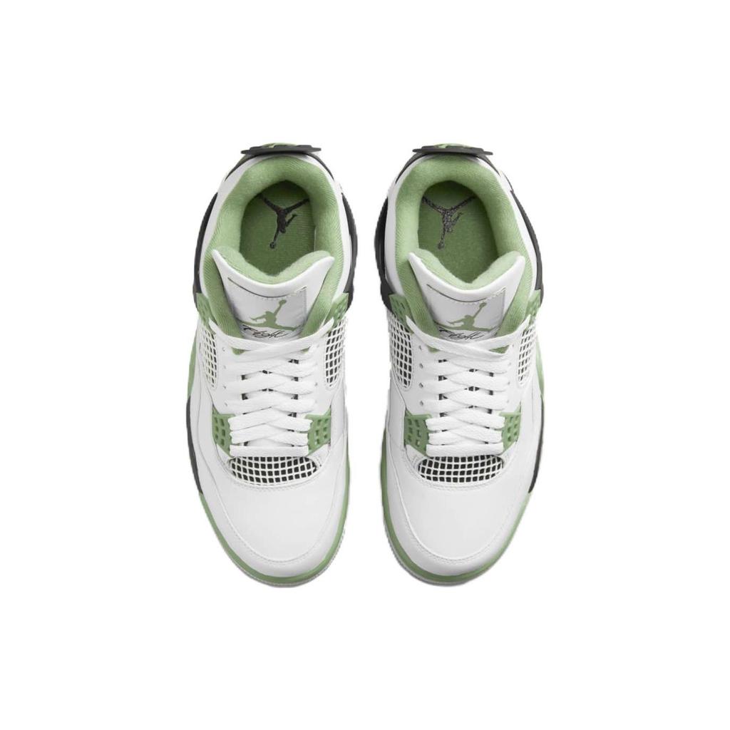 Air Jordan 4 Retro Seafoam Women Sneakers White Dark-Ash Neutral-Grey AQ9129-103