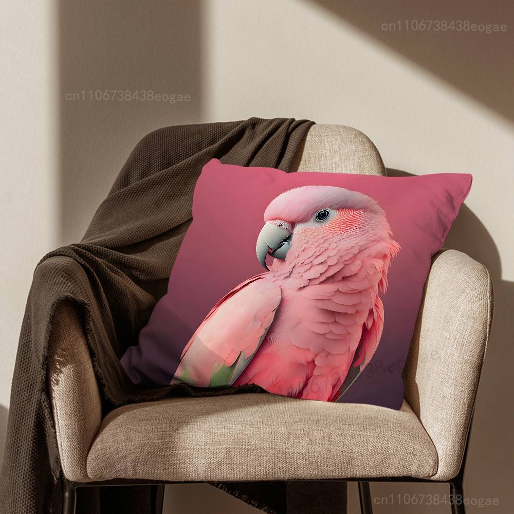 Арт Птица Попугай Наволочка Для Гостиной Подушка На Диван Подходит Для Украшения Дома Спальни И Защиты