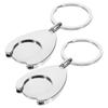 2PCS Zinc Alloy Key Ring Portable Car Key Ring Holders Coin Keychain  Handbag Backpack Pendant