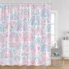 Cute Rainbow Heart Pattern Shower Curtain Children's Simple Modern Bathtub Decorative Polyester Bathroom Shower Curtain