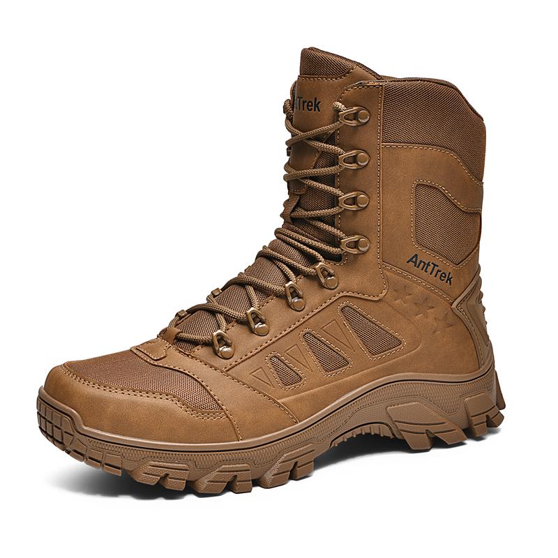 Men Tactical Boot Ankle Desert Military Hunting Hiking Shoes Unisex Training Army Waterproof Anti-Slip Motorcycle Climbing Shoes