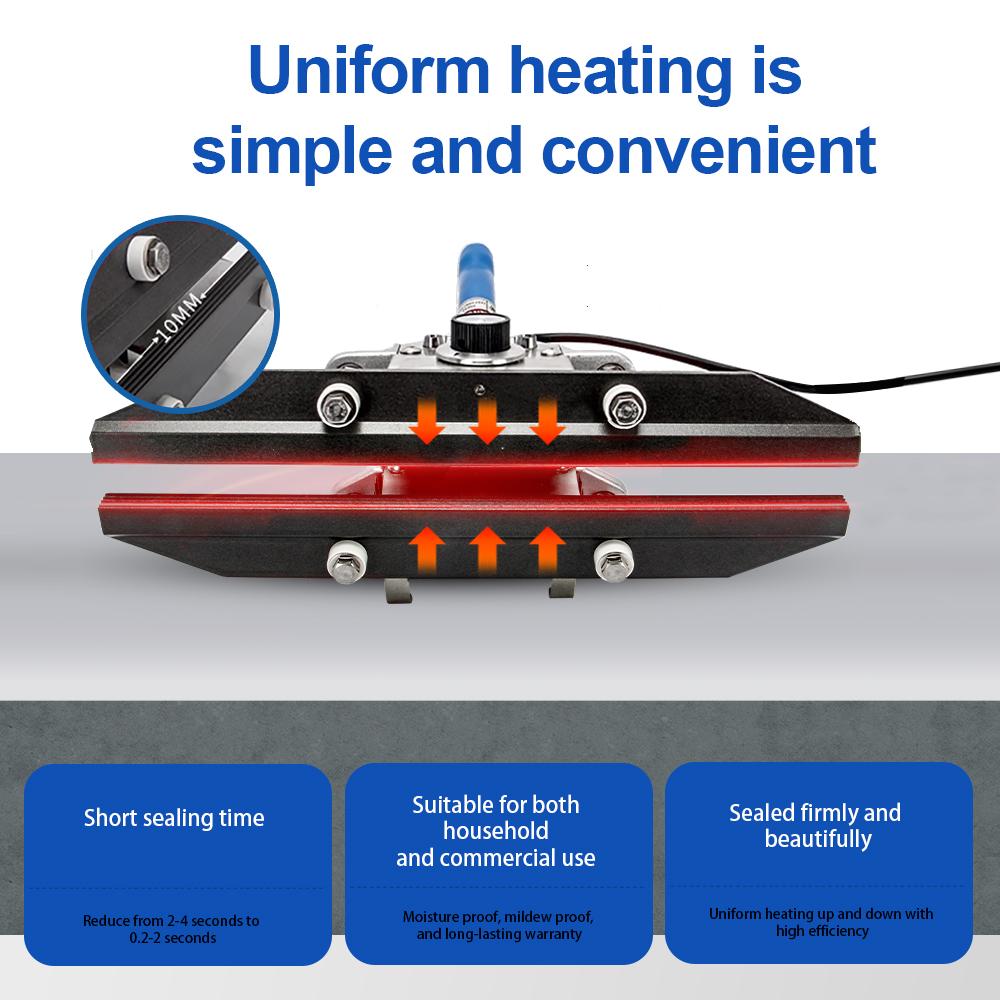 Электрическая запаечная машина Портативный ручной пресс Упаковочная машина Термосварочный запайщик для алюминиевой фольги, пакетов из крафт-бумаги