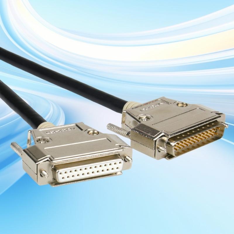DB25 RS232 Удлинительный кабель Двойное экранирование 26AWG Параллельный порт Последовательный порт Кабель для передачи данных принтера Черный