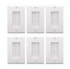 Brush Wall Plate Cable Pass Through, Single Gang Decorator Cover for Low Voltage Cables, In-Wall TV Cable Management Solution
