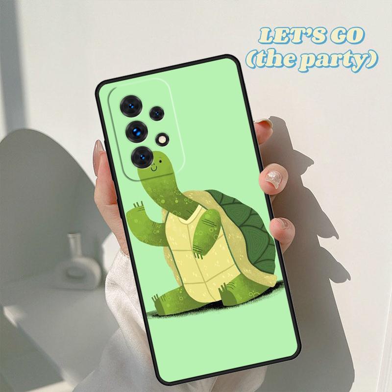 Милый Мультяшный Черепаха чехол для телефона Для Samsung Galaxy A42 A31 A40 A51 A71 A32 A80 A91 A52 A72 A73 A20e A21S A50 A70 A11 A12 Чехол