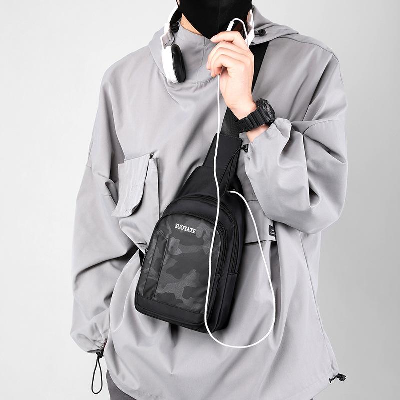 Unisex Chest Bag Simple Storage Bag Lightweight Travel Small Backpack Crossbody Bag Fashion Casual Single Should Bags