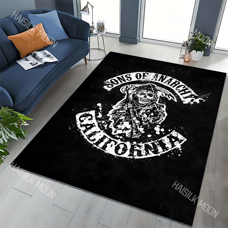 1PC "Sons of Anarchy, California emblem" Carpet for Living Room Bedroom Sofa Home Decor Rus Non-slip Floor Mat Luxury Gift