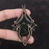 Moldavite Pendant Copper Wire Wrapped Pendant Gemstone Jewelry Boho Hippie Pendant Moldavite Copper Jewelry Handmade Pendant Engagement Gift