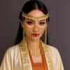 Coin Bell Curtain Head Chain Rhinestone Masquerade Mask Face Decor Belly Dance Face Veil  Gift