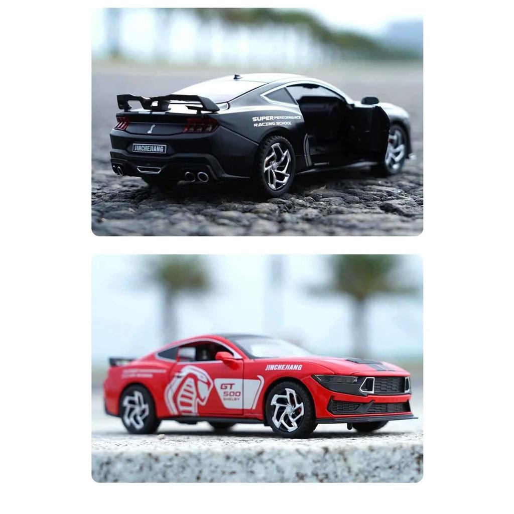1/32 Ford Mustang Shelby GT500 литой спортивный автомобиль модель литой игрушечный гоночный автомобиль модель транспортного средства имитация звука и света детский подарок