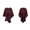 Autumn and Winter Women Loose Bat Sleeve Cross Border Cloak Cardigan Knitwear V-Neck Sweater