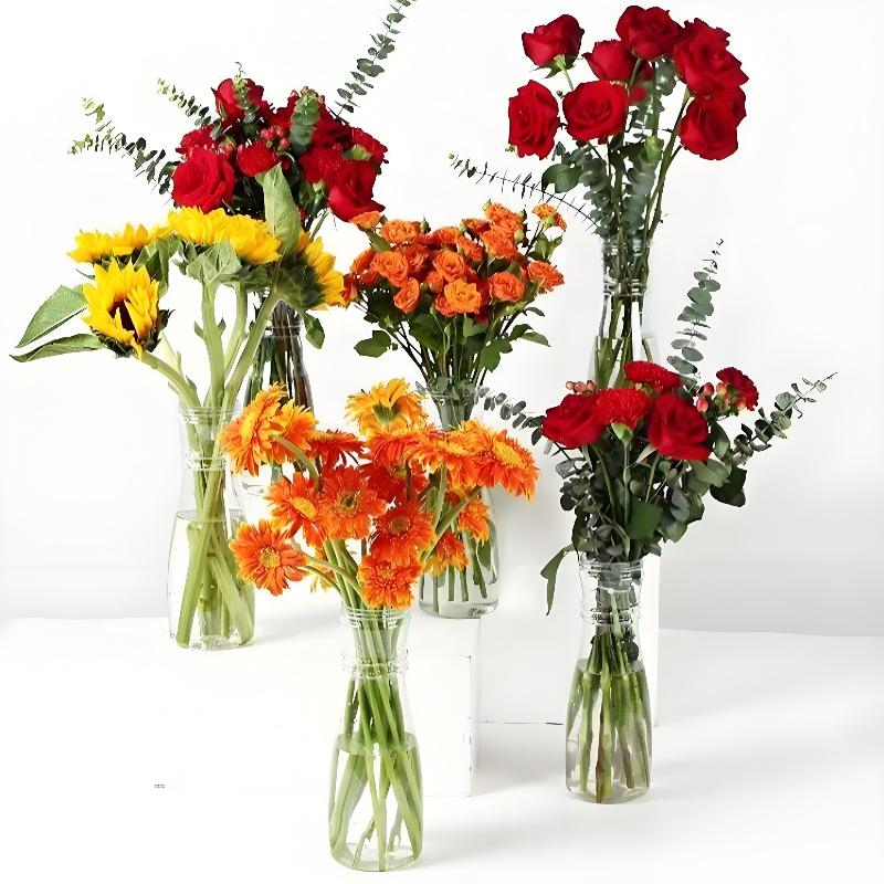 Versatile Plastic Vases for Personalized DIY Flower Arranging and Modern Decoration Projects