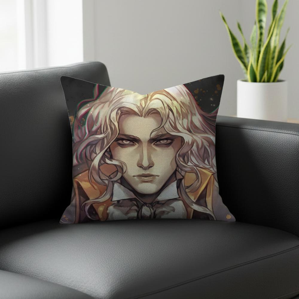 Игровой Чехол на Подушку Castlevania Alucard Натуральная Льняная Наволочка Комплект Декор 'Все в Одном' для Дивана Спальни Стула