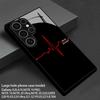 Чехол для телефона 2D с мотивом сердцебиения для Samsung S26 S25 S24 S23 S22 S21 S20 A55 A54 A53 Защитная крышка из закаленного стекла