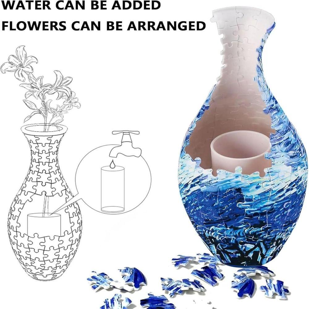 DIY Arts 3D Puzzlef Flower Vase 160 изогнутый пластиковый пазл набор для украшения дома