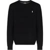 Polo Small Pony Logo Embroidered Crewneck Sweatshirt Men Sweatshirt Black 710675313-021