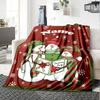 Custom Name Christmas Snowman Theme Printed Blanket - Perfect for Couch, Bed, Travel & Outdoor Use | Machine Washable, Cozy & Durable.