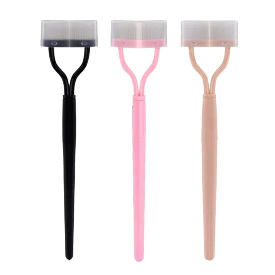 Портативный изогнутый гребень для ресниц, эргономичный, со стальными зубцами, разделитель ресниц, женский, для девочек, дорожный аппликатор для туши для ресниц