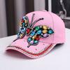 Шляпа женская шляпа Water Diamond Butterfly Duck Tongue Hat летняя универсальная солнцезащитная шляпа модная повседневная бейсболка