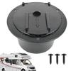 RV Cord Cover, RV Outlet Cover, Camper Power Hatch, Black Round RV Cable Cover