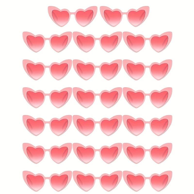 20 штук розовых очков в форме сердца, подходящих для женщин, ретро, свадебные аксессуары для вечеринки, идеально подходят для дней рождения