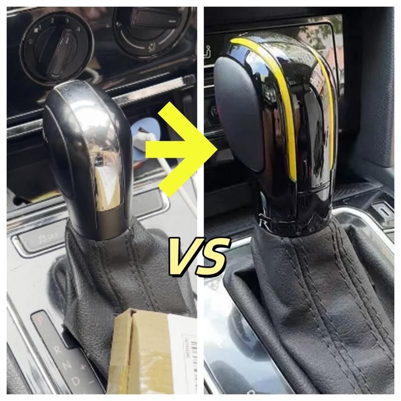 1PCS black baking paint with leather shift handle gear side cover DSG logo for VW Golf 6 7 R GTI Passat B7 B8 CC R20 Jetta MK6 G