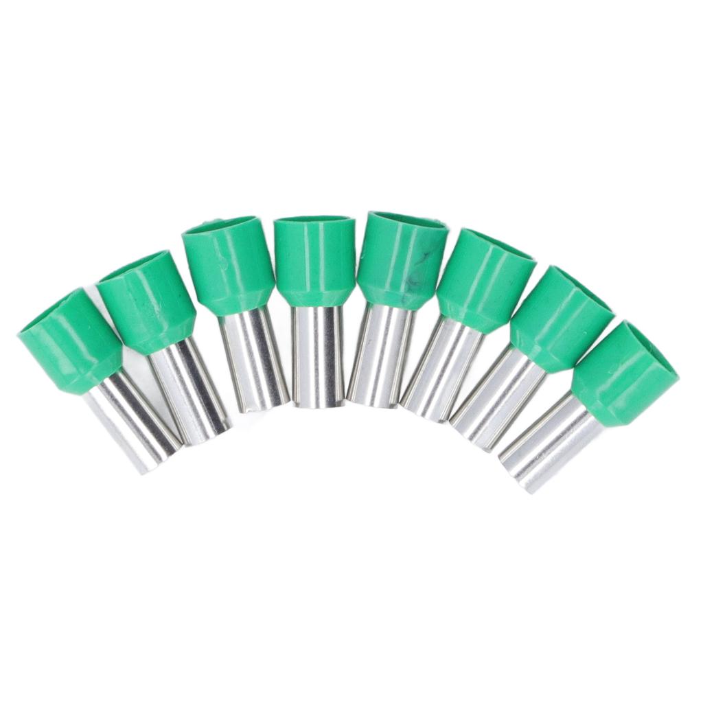 100Pcs Insulated Round Tube Terminal Crimp End Connector for AWG 6 Electrical Wire E16‑12
