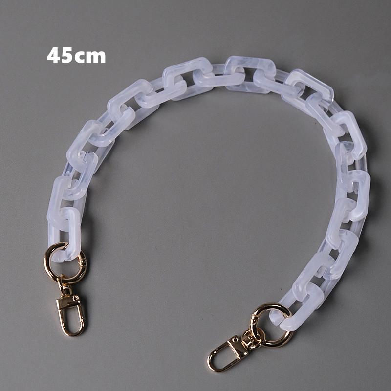 Новая модная женская сумка, аксессуар, цепочка, съемный сменный белый прозрачный ремешок, женская сумка на плечо, сделай сам, полимерная сумка, милая цепочка