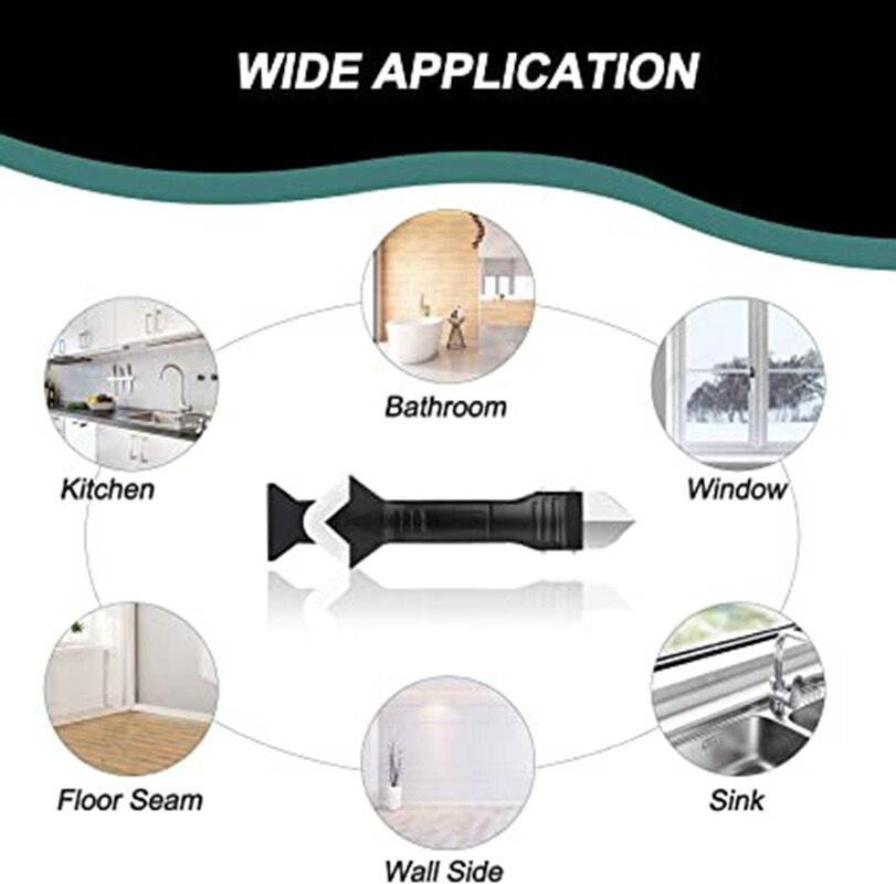 3 в 1 угловой скребок для герметика, шпатель, силиконовая затирка, герметик для швов пола, средство для удаления клея из стекла, набор инструментов для удаления дома