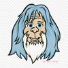 Bigfoot Cartoon Face Bigfoot Cartoon Iron On Heat Transfer Printing Vinyl Patches Sticker for Clothes DIY Appliques Washable Patches